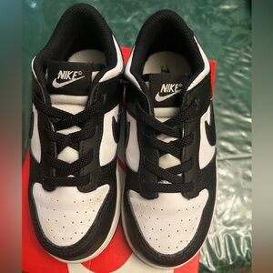 Black and white panda dunks